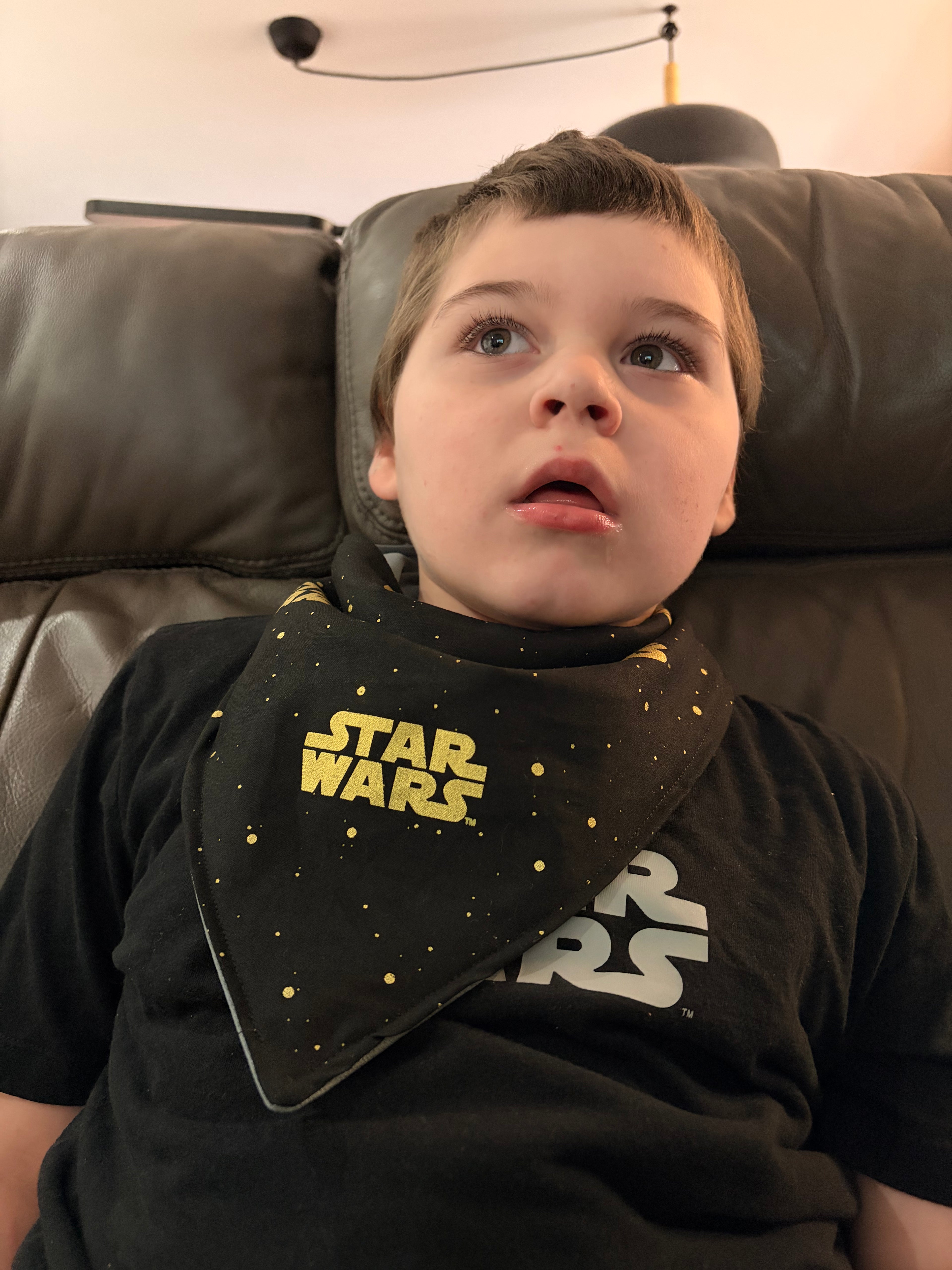 Bavoir adapté | Star Wars noir et or | Prêt à partir